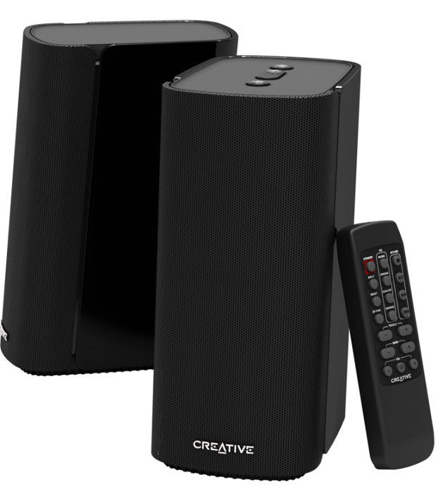 Creative T100 2.0 Compact HiFi Wireless Bluetooth Speaker System - Premium Sound for Home, Office & Outdoor Use - Portable Audio for Music, Movies & Parties