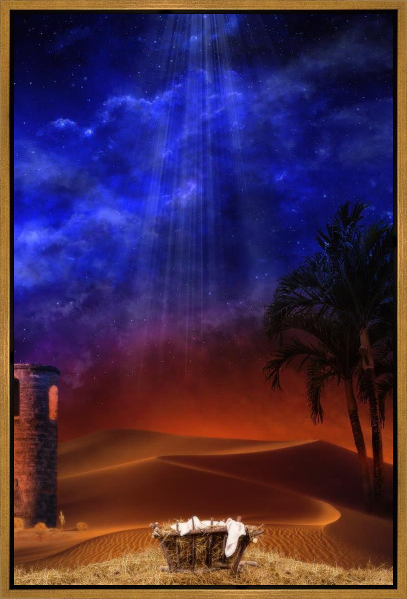 Holy Night Gallery Wrap Canvas - Premium Christmas Wall Art Decor for Home, Office & Holiday Gifting