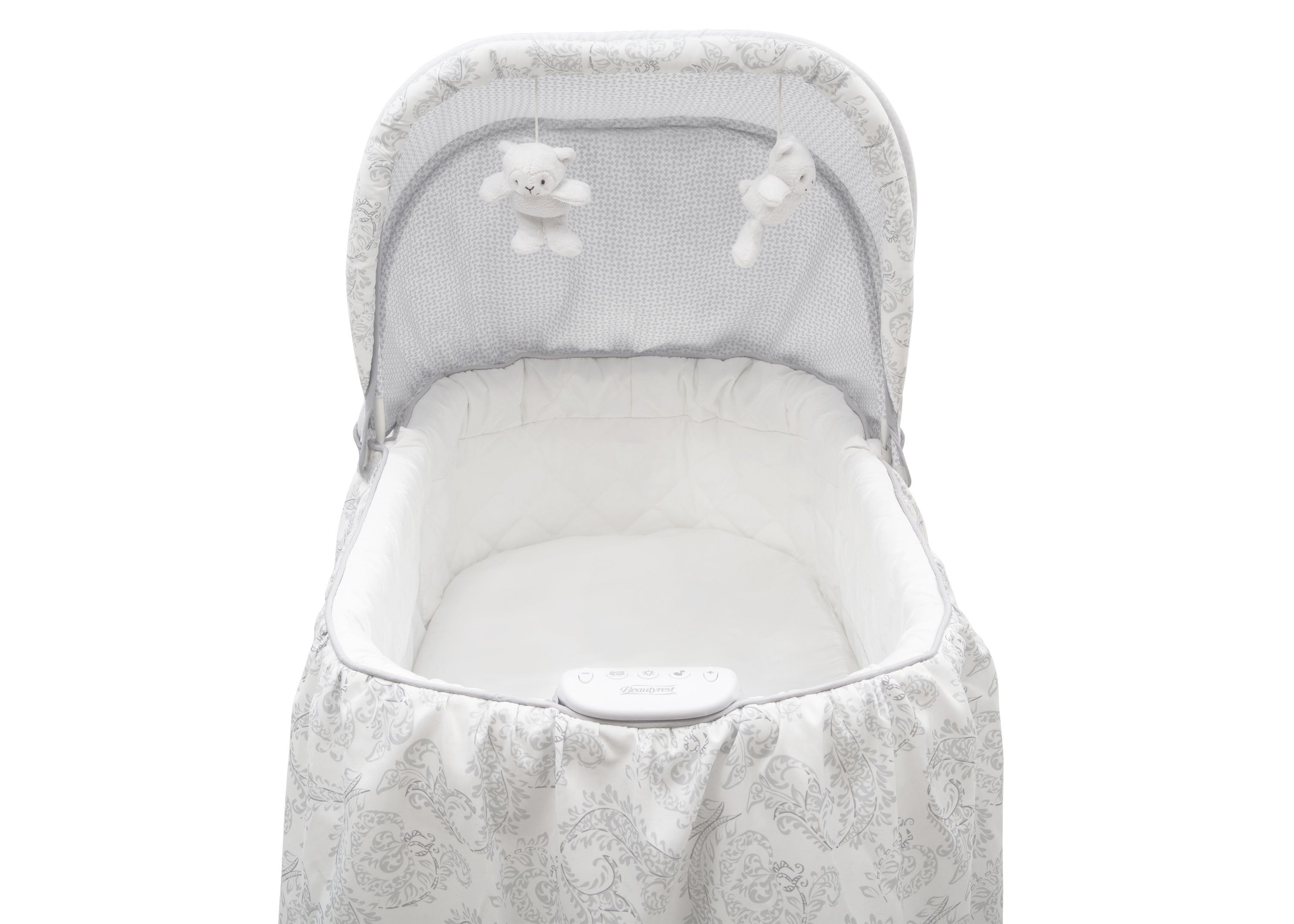 Beautyrest Classic Silent Auto Gliding Bassinet - Ultra Quiet Baby Crib with Smooth Motion for Newborns & Infants - Perfect for Nursery, Bedroom, and Travel Use
