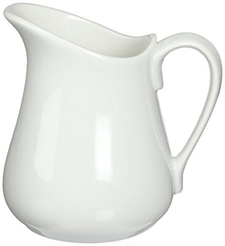 Premium White Porcelain Pitcher - Elegant Milk Jug for Coffee, Tea & Kitchen Decor | Perfect for Farmhouse, Rustic & Modern Home Style