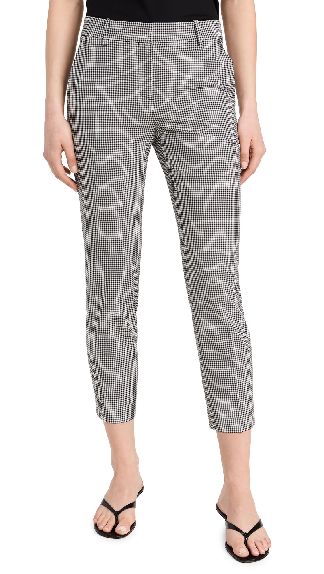 Theory Women's Treeca Tailor Check Pants - Slim Fit Office Trousers for Professional Women | Perfect for Business Casual, Workwear & Formal Occasions