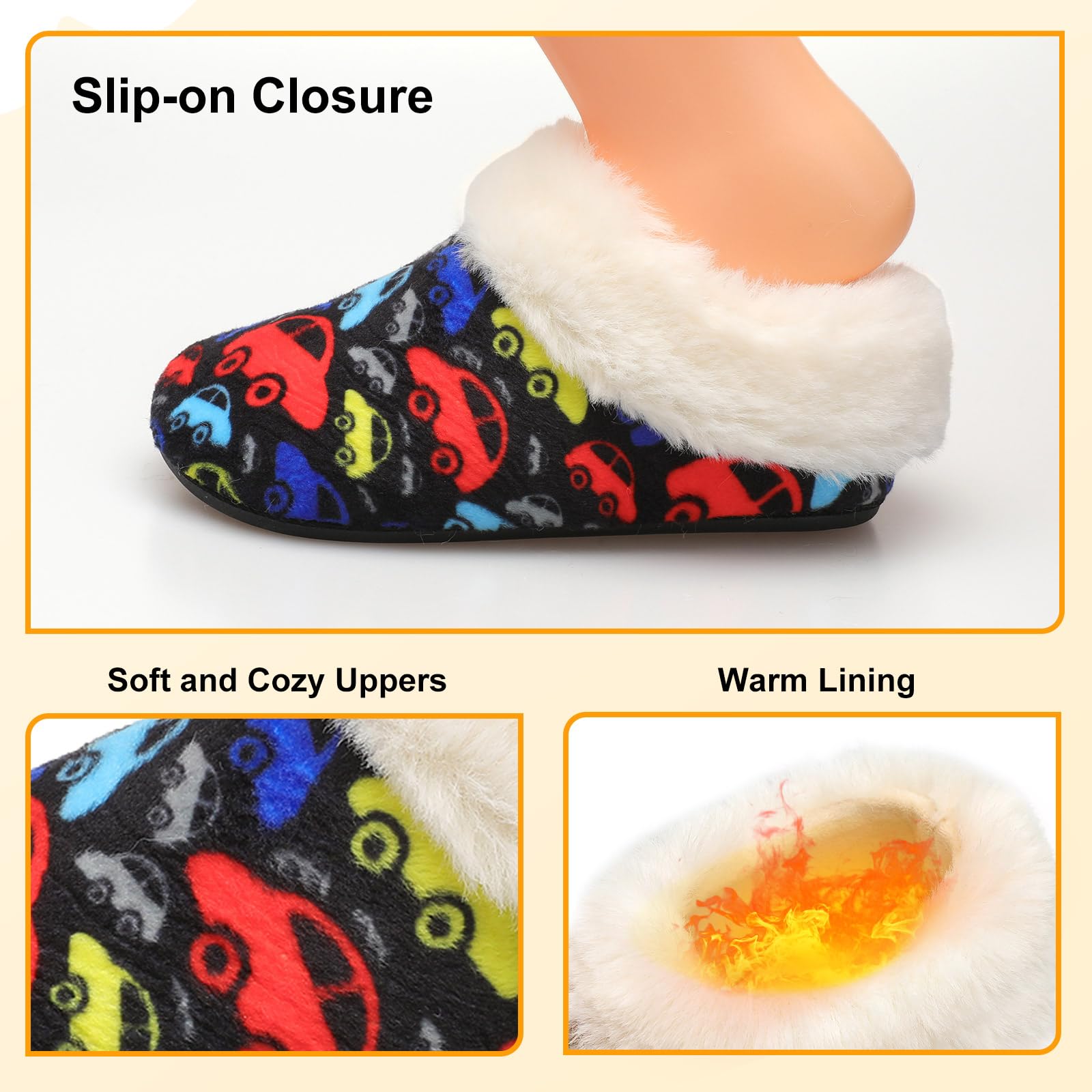 FEETCITY Toddler Slippers for Boys & Girls - Lightweight House Shoes for Indoor Play & Comfort