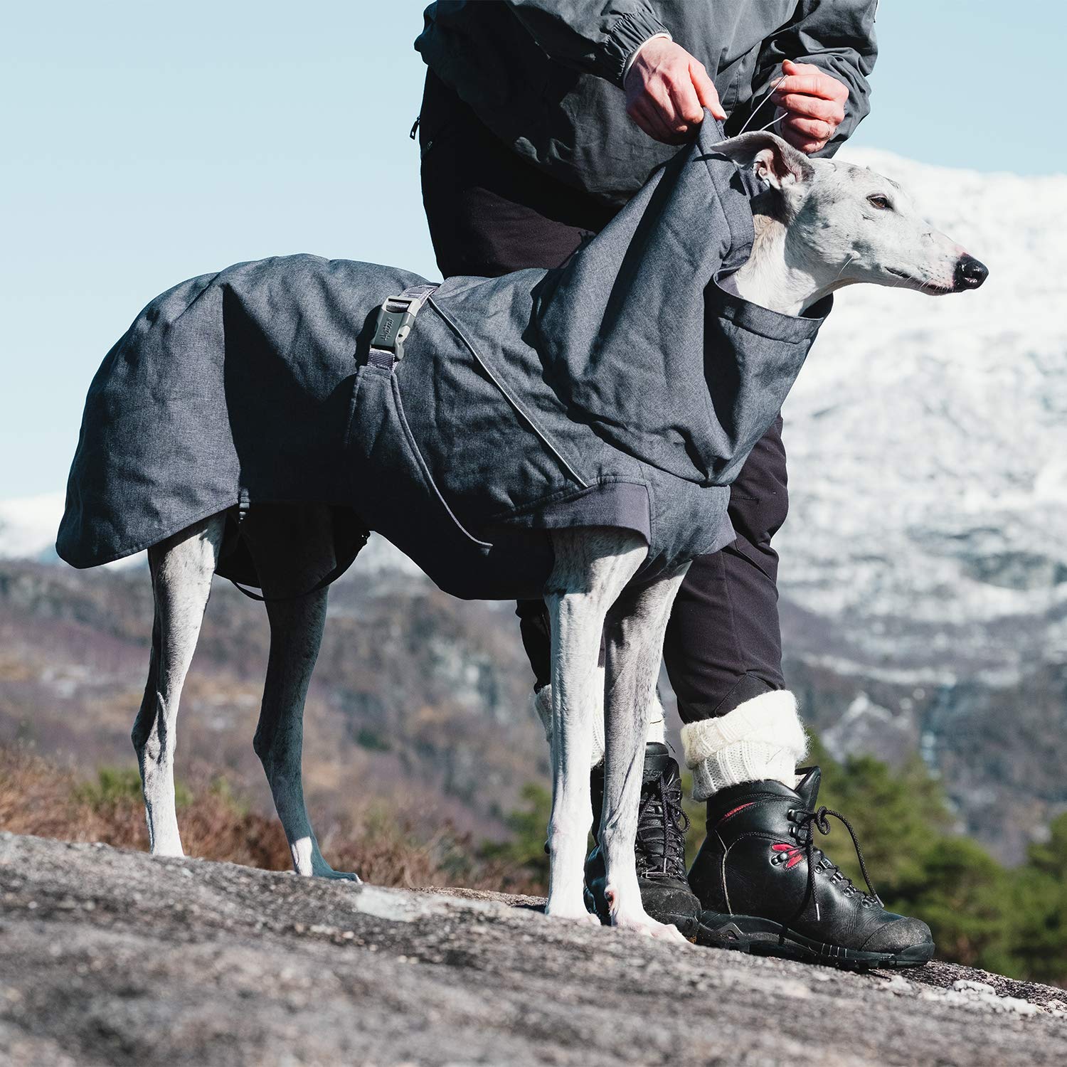 Hurtta Expedition Parka Winter Dog Coat - Waterproof & Insulated for Cold Weather, BlackBerry Size 24in - Perfect for Snowy Walks & Outdoor Adventures