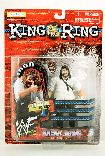 1999 WWF Jakks Pacific Break Down In Your House Mankind Action Figure - Collectible Wrestling Toy for Fans & Display, Perfect for Play Battles and Nostalgic Collections
