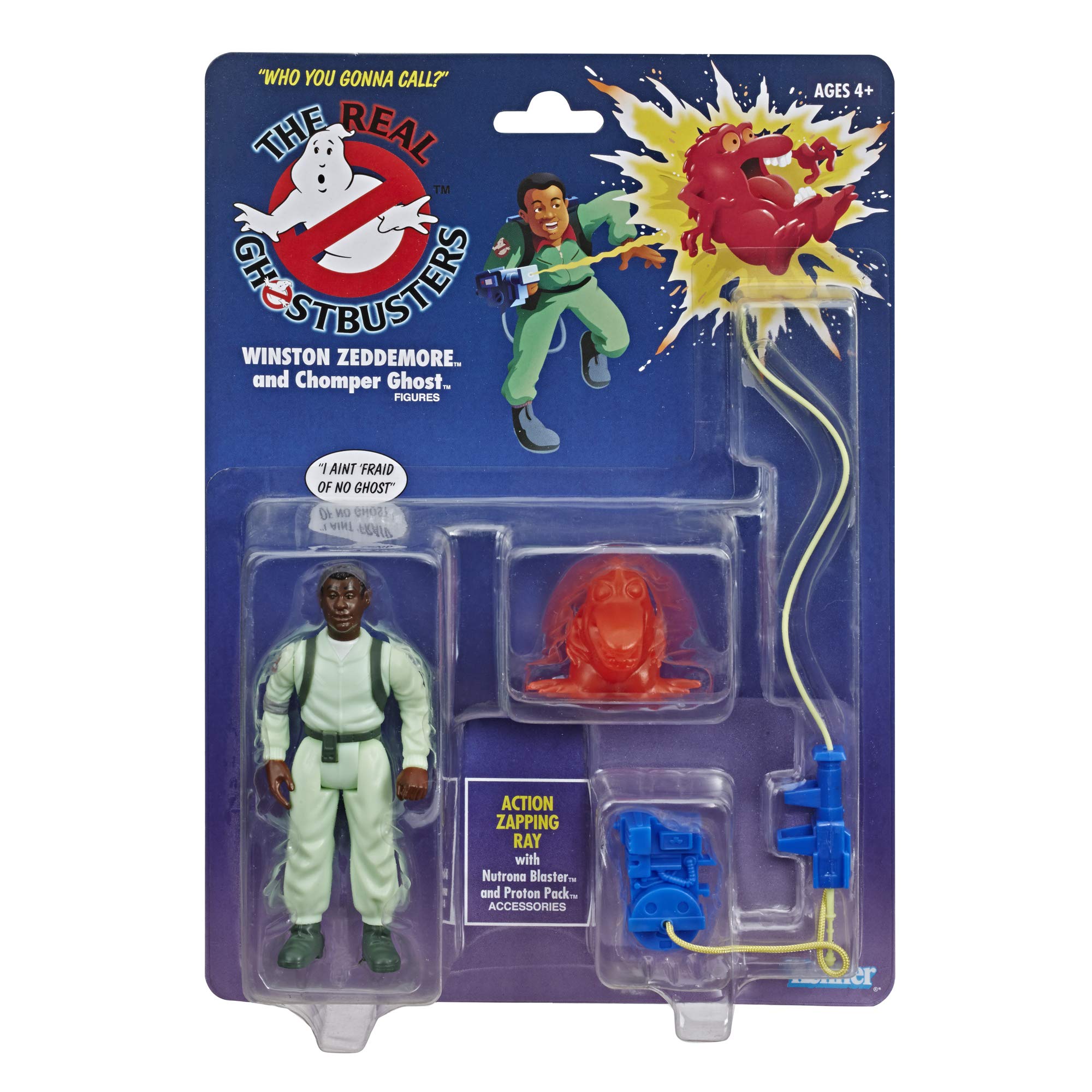 Power Rangers Ghostbusters Kenner Classics Winston Zeddemore & Chomper Ghost Retro Action Figure Toy Set with Accessories - Collector's Edition Gift for Fans - Perfect for Display, Play & Nostalgic Collections