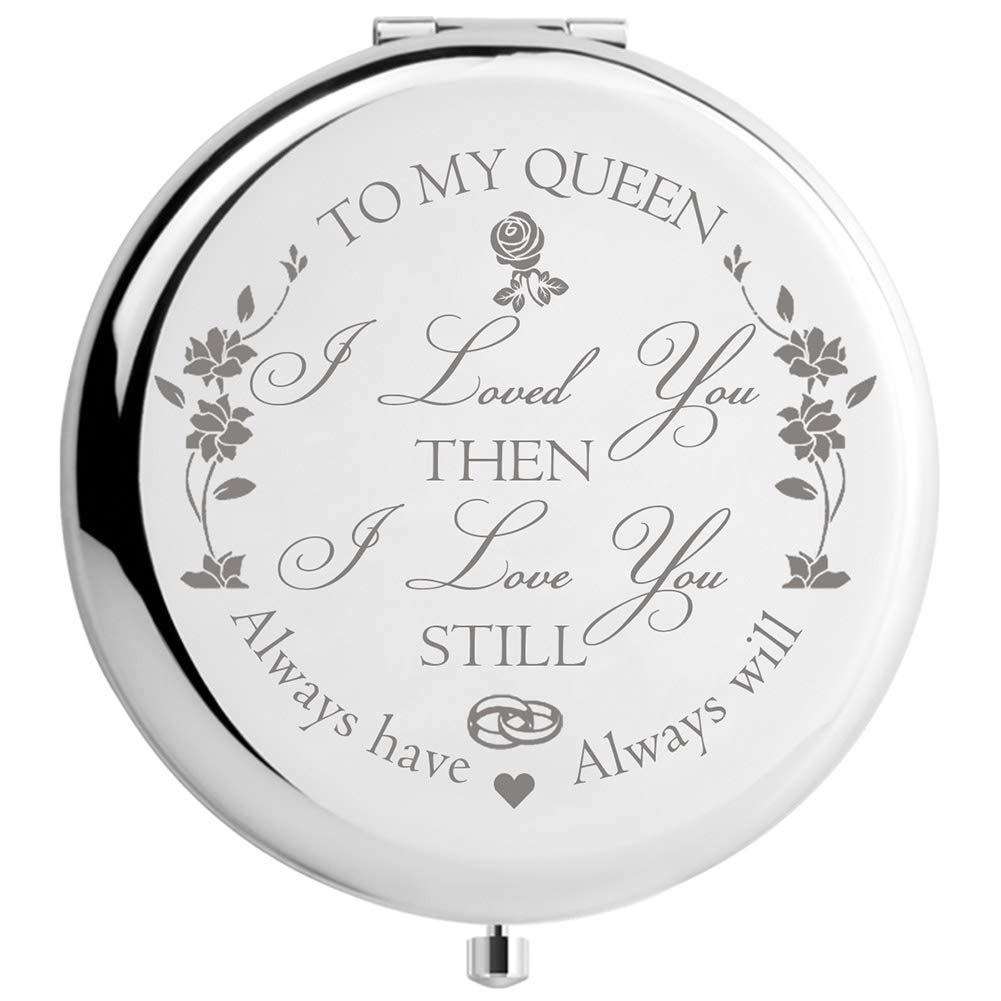 Personalized Engraved Wife Gift from Husband - Romantic 'To My Queen' Jewelry for Anniversary, Birthday, Valentine's Day & Christmas - Unique Wedding Day Present for Bride - Perfect for Surprise Proposals & Special Occasions
