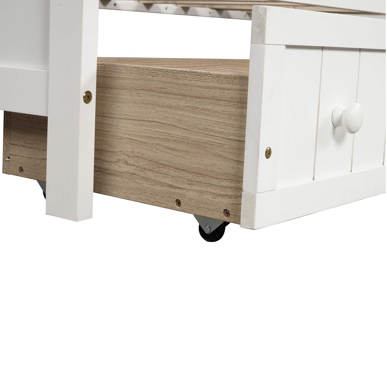 Harper & Bright Designs Twin Daybed with Storage Drawers - Wooden Twin Bed Frame with 3 Drawers, Convertible Sofa Bed for Small Spaces, Guest Room & Dorm - No Box Spring Needed, White - Perfect for Sleepovers, Studio Apartments & Multi-Functional Living Rooms