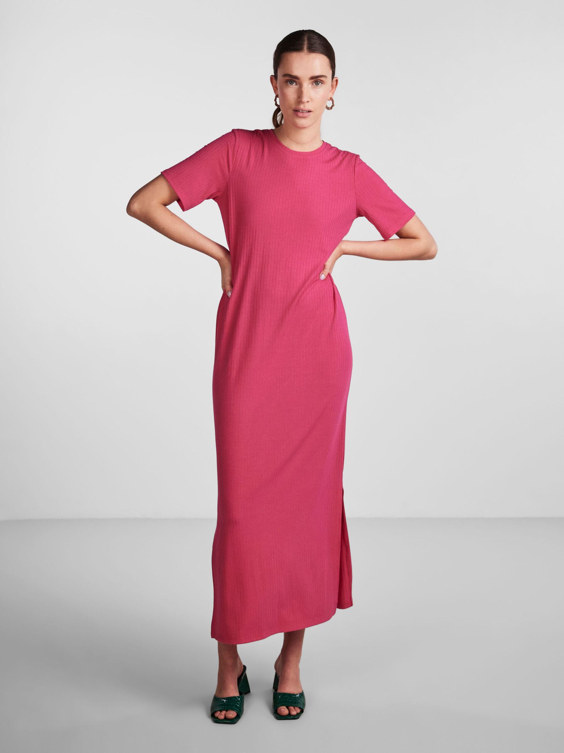 Kylie Ankle Dress in Beetroot Purple - Elegant Long Formal Dress for Women, Perfect for Evening Parties, Weddings & Special Occasions