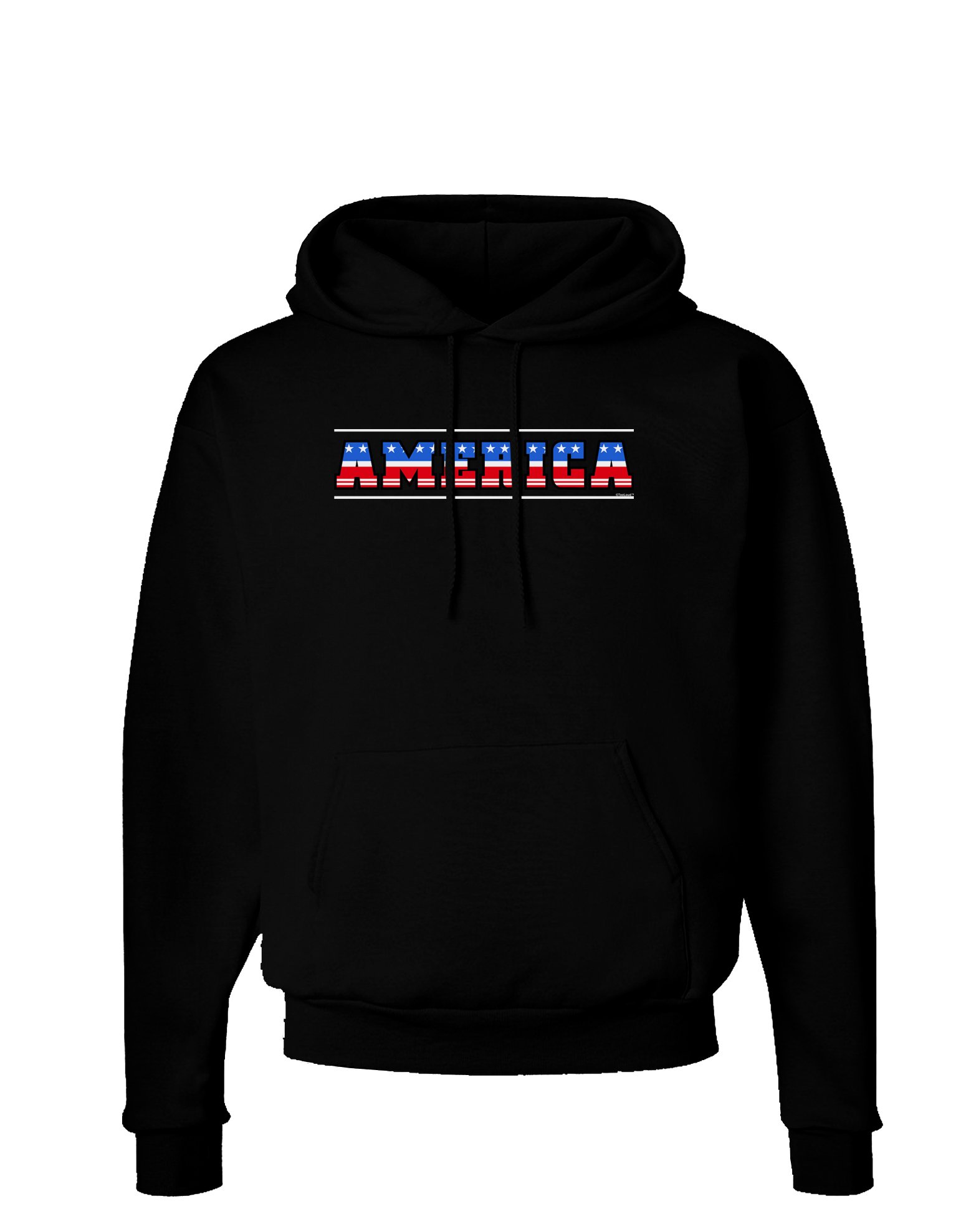 TooLoud America Stars and Stripes Dark Hoodie - Men's Zip Up Hooded Sweatshirt with Pockets | Patriotic Pullover for Casual Wear, Street Style & Outdoor Activities