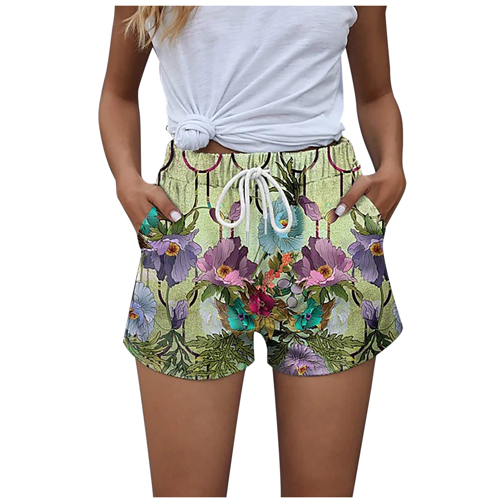Trendy Women's Tie-Dye Shorts - Loose Fit Bandage Sport Gym Shorts for Summer & Fall | Casual Wear, Workout, Yoga, Running & Lounge