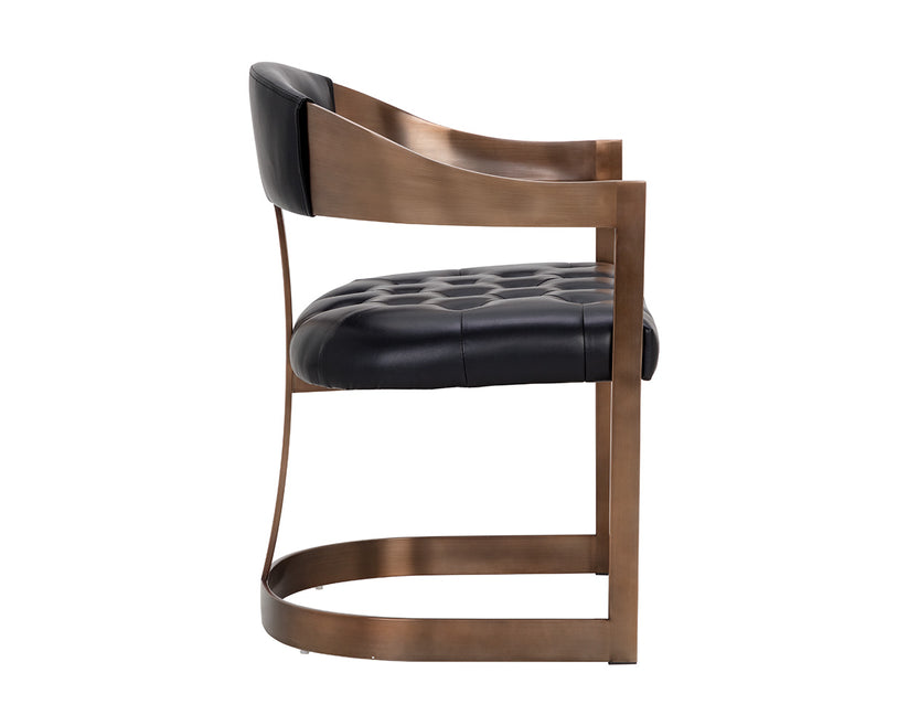 Beaumont Modern Dining Armchair - Upholstered Fabric Seat, Sturdy Wooden Legs - Perfect for Kitchen, Dining Room, Breakfast Nook & Small Space Decor