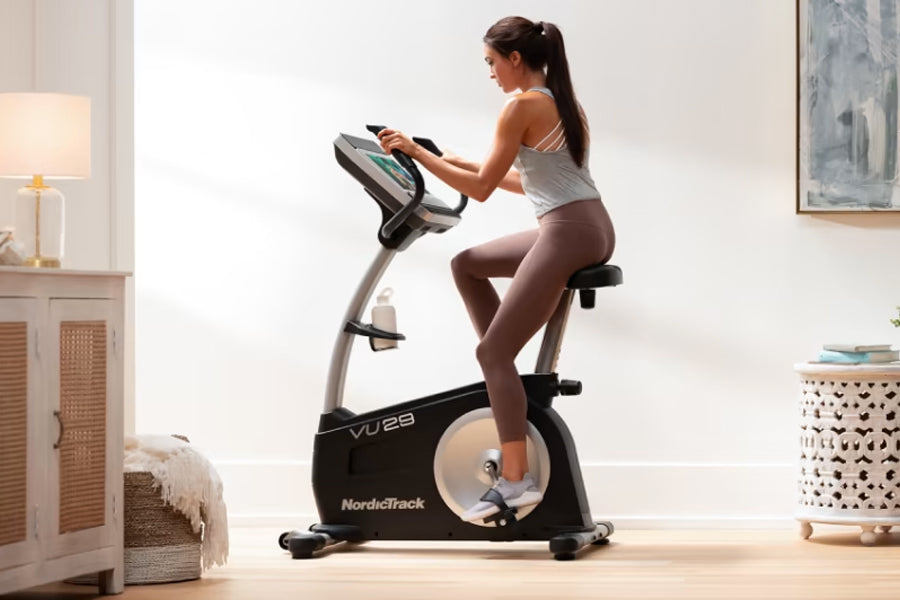 NordicTrack Commercial VU 29 Upright Exercise Bike - Indoor Cycling Bike for Home Gym with 29