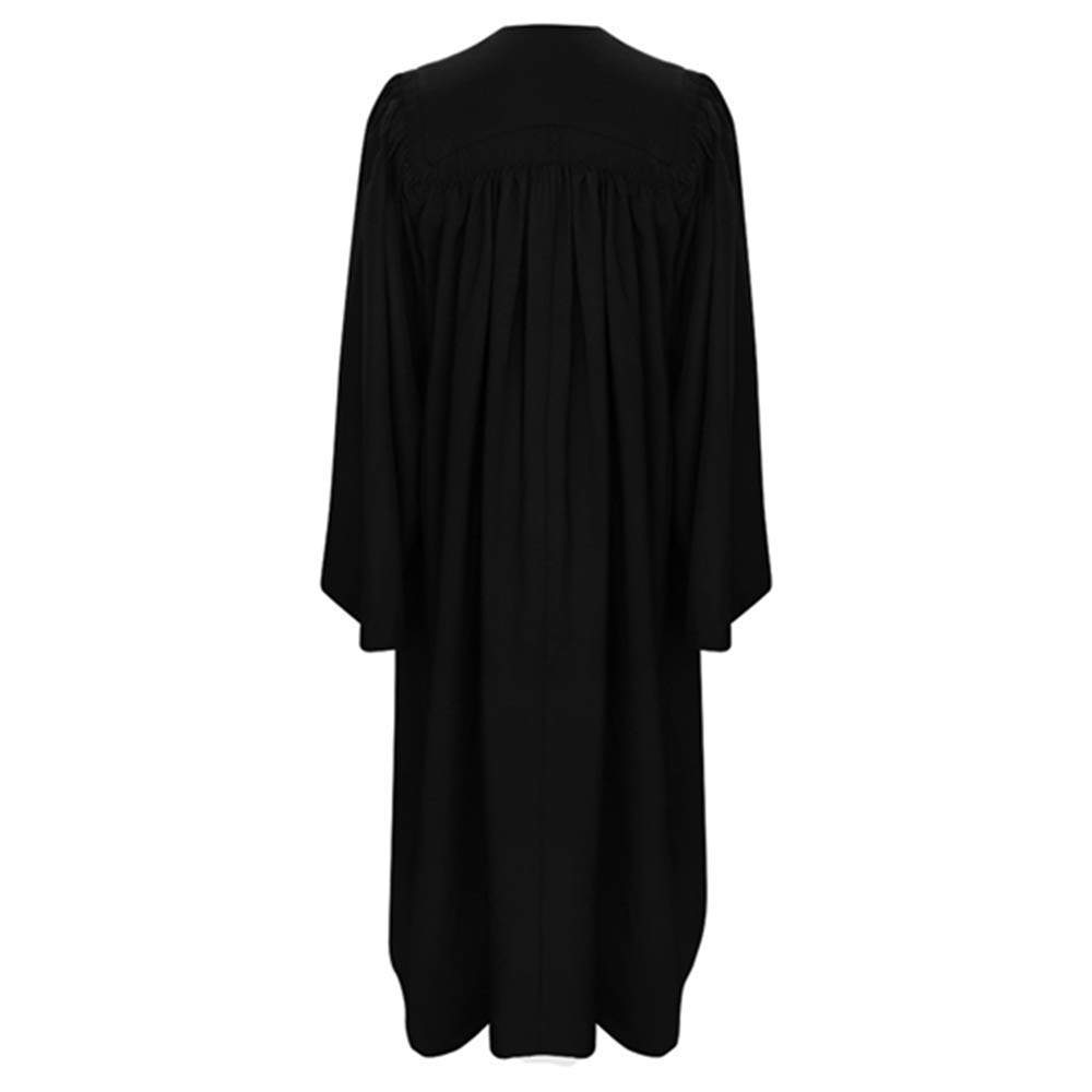 Black Classic Judge Robe - Professional Court Gown for Judges, Lawyers & Graduation Ceremonies - Formal Judicial Attire for Courtrooms, Mock Trials & Academic Events