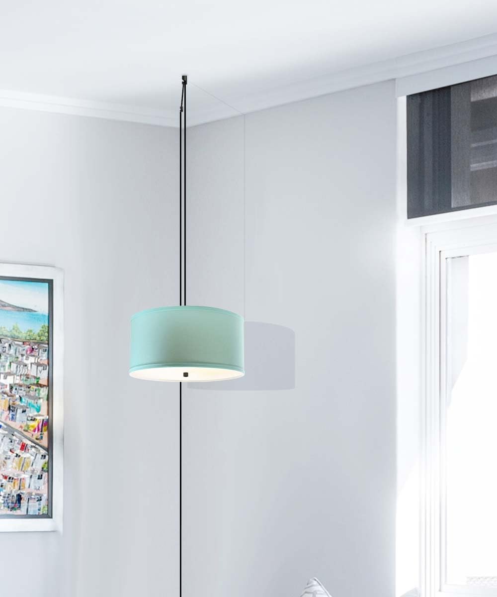 HomeConcept 2-Light Swag Plug-in Pendant Light Fixture - 14