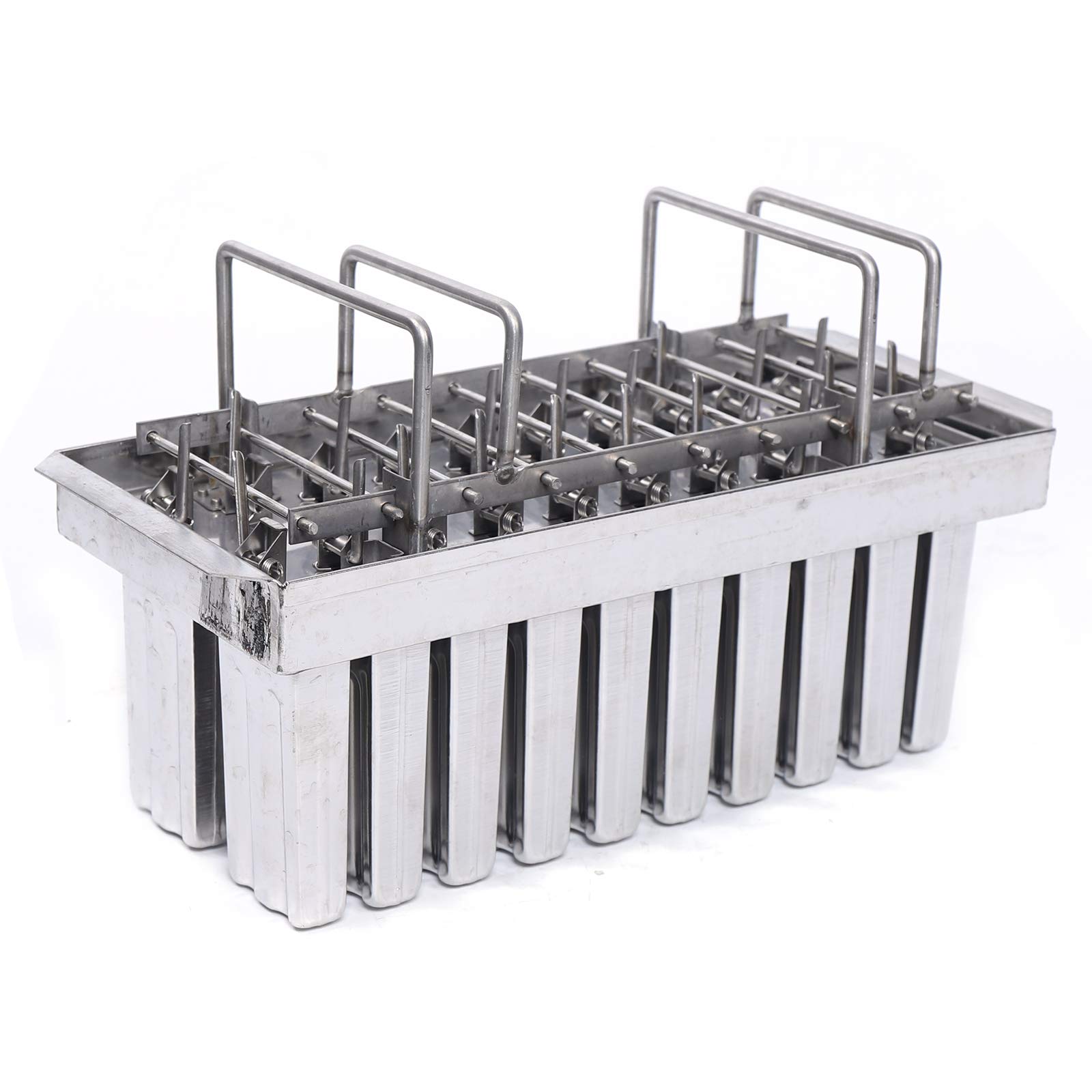 Premium Stainless Steel Popsicle Molds Kit - 20PCS Reusable Ice Lolly Makers with Cleaning Brush - BPA-Free Ice Cream Stick Holders for Homemade Frozen Treats - Perfect for Summer Parties, Kids Snacks & Healthy Desserts