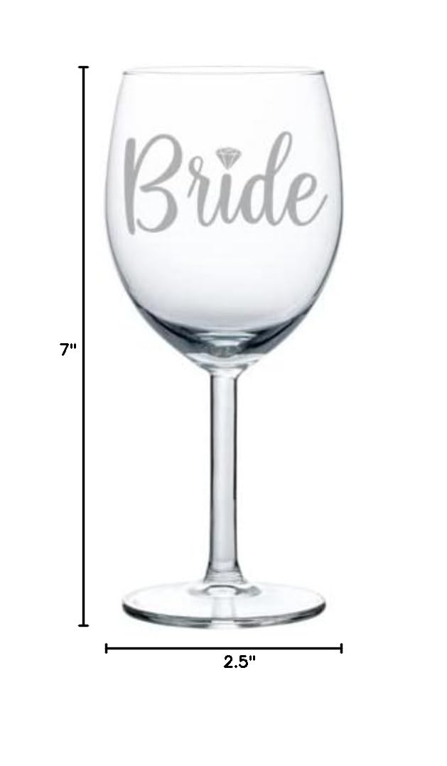 Elegant 10 oz Wine Glass Goblet for Bridal Parties & Celebrations