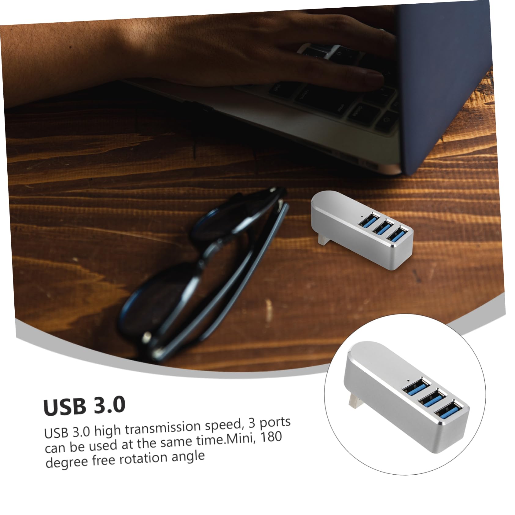 2-in-1 USB Card Reader & Flash Drive - Aluminum Alloy Portable Storage for Laptop/PC