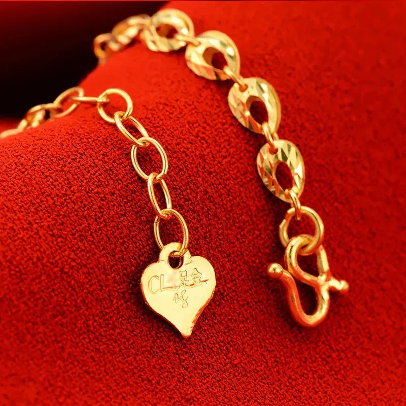 24K Pure Gold Bracelet 999 Solid Gold Bangle for Women - Elegant Romantic Classic Jewelry Gift for Anniversary, Valentine's Day & Special Occasions | Trendy & Timeless Design 2023