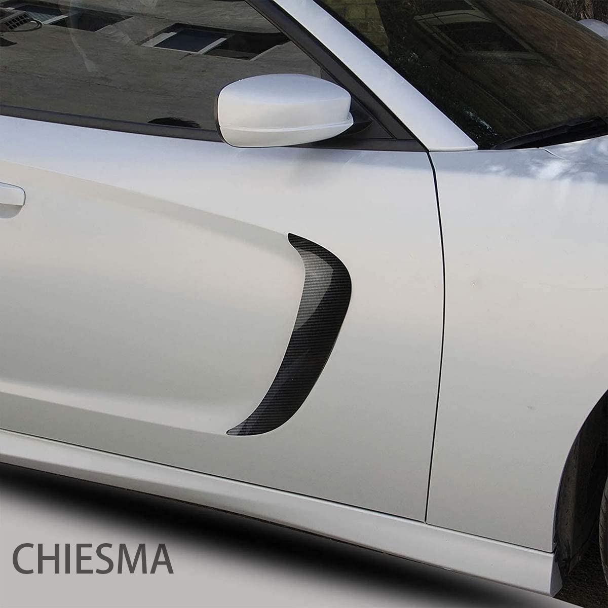Custom ABS Front Door Side Fender Scoops & Air Vents for 2015-2022 Dodge Charger - 2-Piece Performance Trim Kit (Enhance Style & Airflow) - Perfect for Car Shows, Racing Events & Street Performance Upgrades