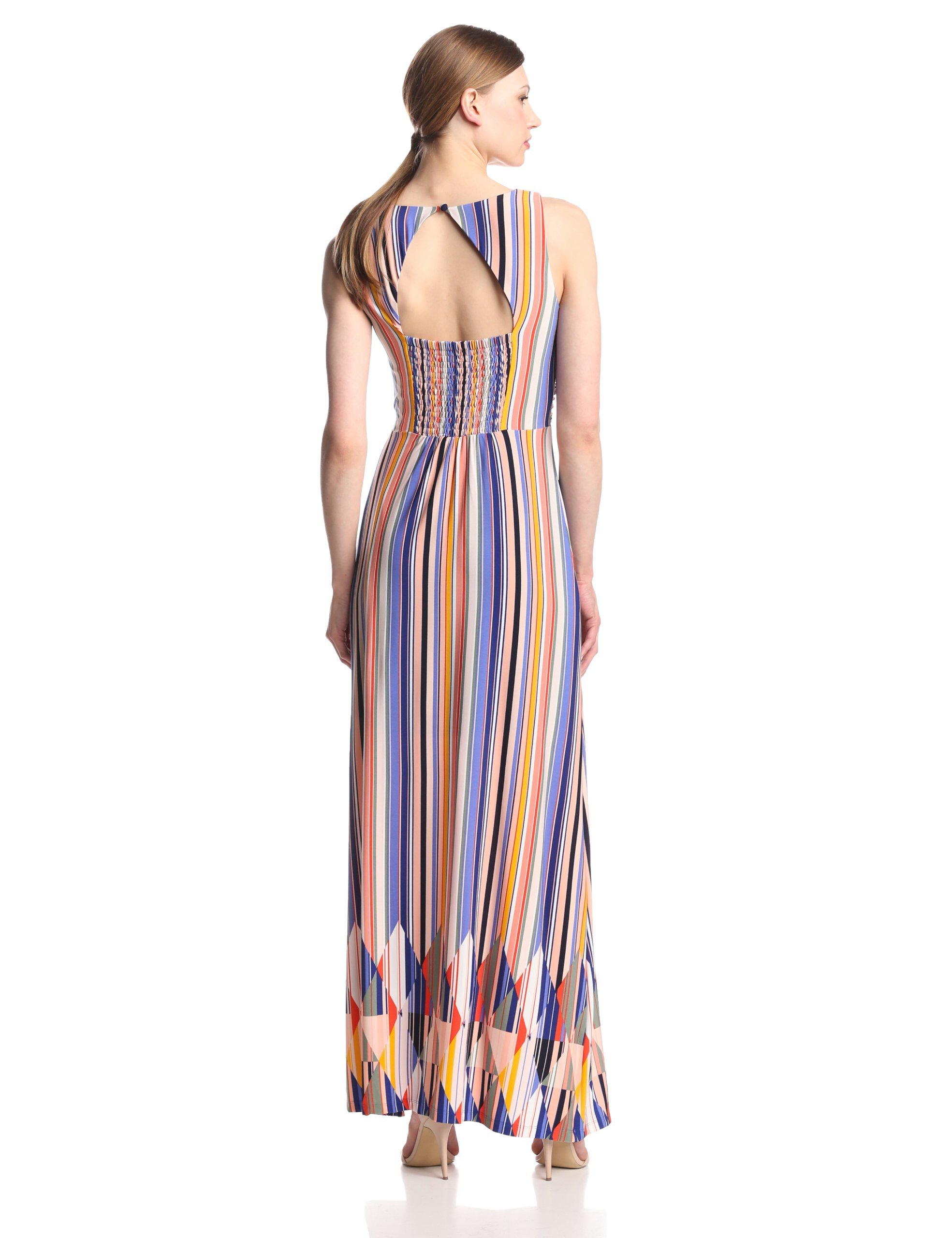 Jessica Simpson Women's Sleeveless Maxi Wrap Dress - Flowy Summer Beach Dress for Vacation, Wedding Guest & Casual Outings