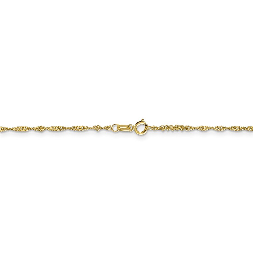 10K Solid Yellow Gold 1.4mm Singapore Chain Necklace for Women - Dainty Minimalist Jewelry Gift for Her, Perfect for Everyday Wear & Special Occasions