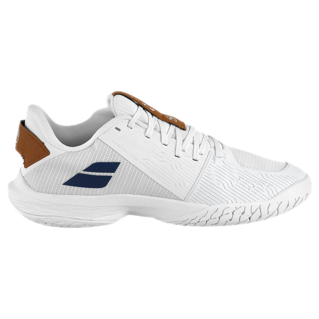 Babolat Men's Jet Tere 2 Tennis Shoes Wimbledon Edition - White/Blue Navy - Lightweight Performance Court Shoes for Men | Perfect for Clay & Hard Courts Training & Matches