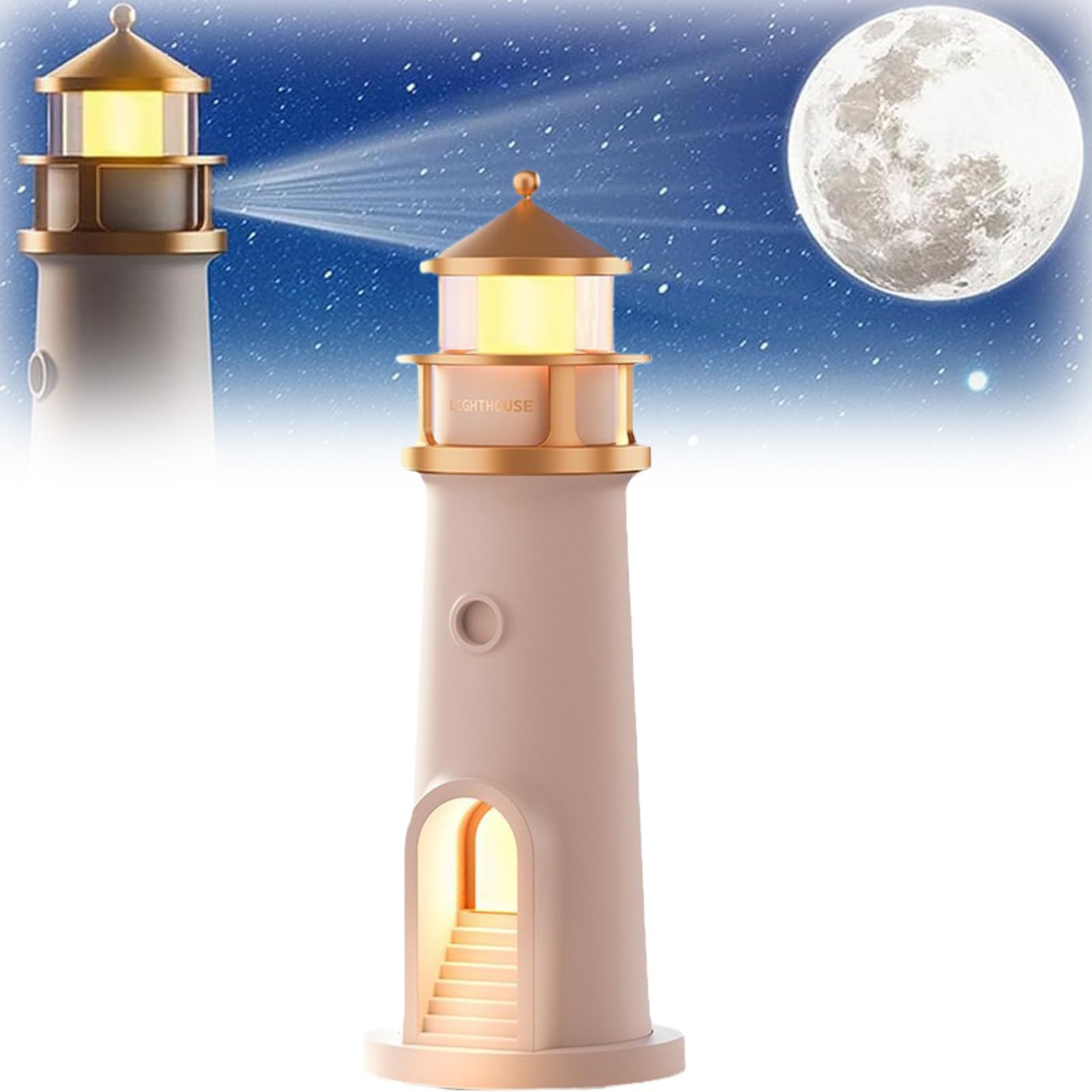 Moon Lamp Projector Night Light - Bluetooth LED Moonlight Projection Lamp with Realistic Moon Shadow, Dimmable Atmosphere Light for Bedroom, Living Room & Study | Perfect for Relaxation, Romantic Nights & Home Decor