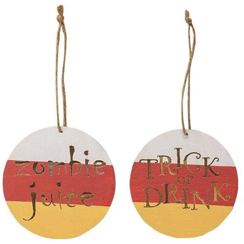 2-Pack Trick or Drink Halloween Ornaments - Fun Party Decor for Halloween, Christmas & Festive Gatherings