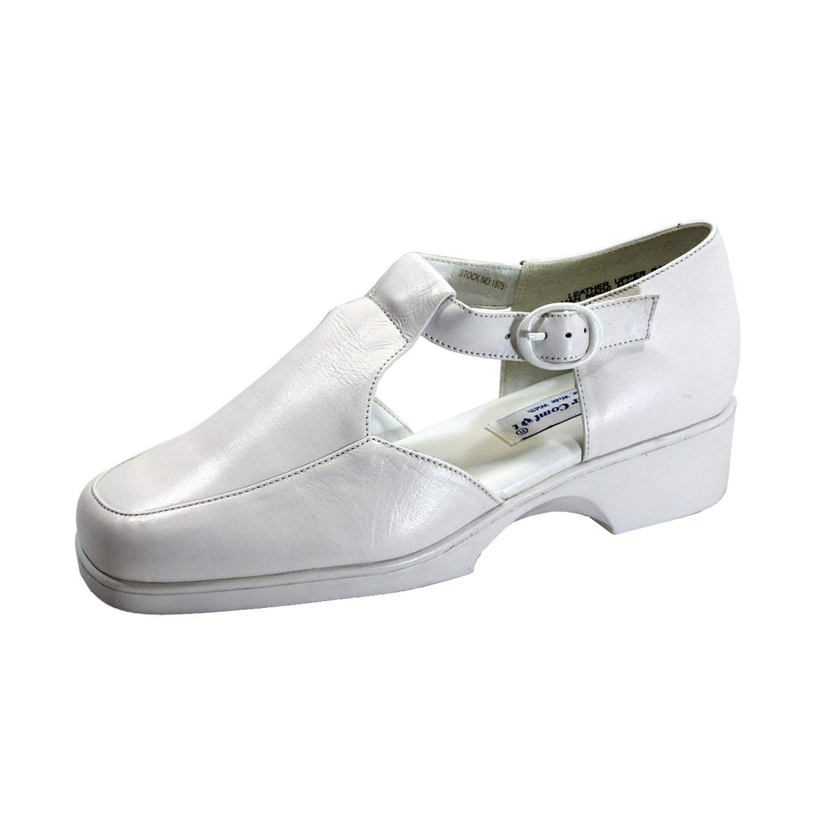 Irma Women's Wide Width T-Strap Comfort Leather Shoes - 24 Hour All-Day Comfort for Work, Walking & Casual Wear
