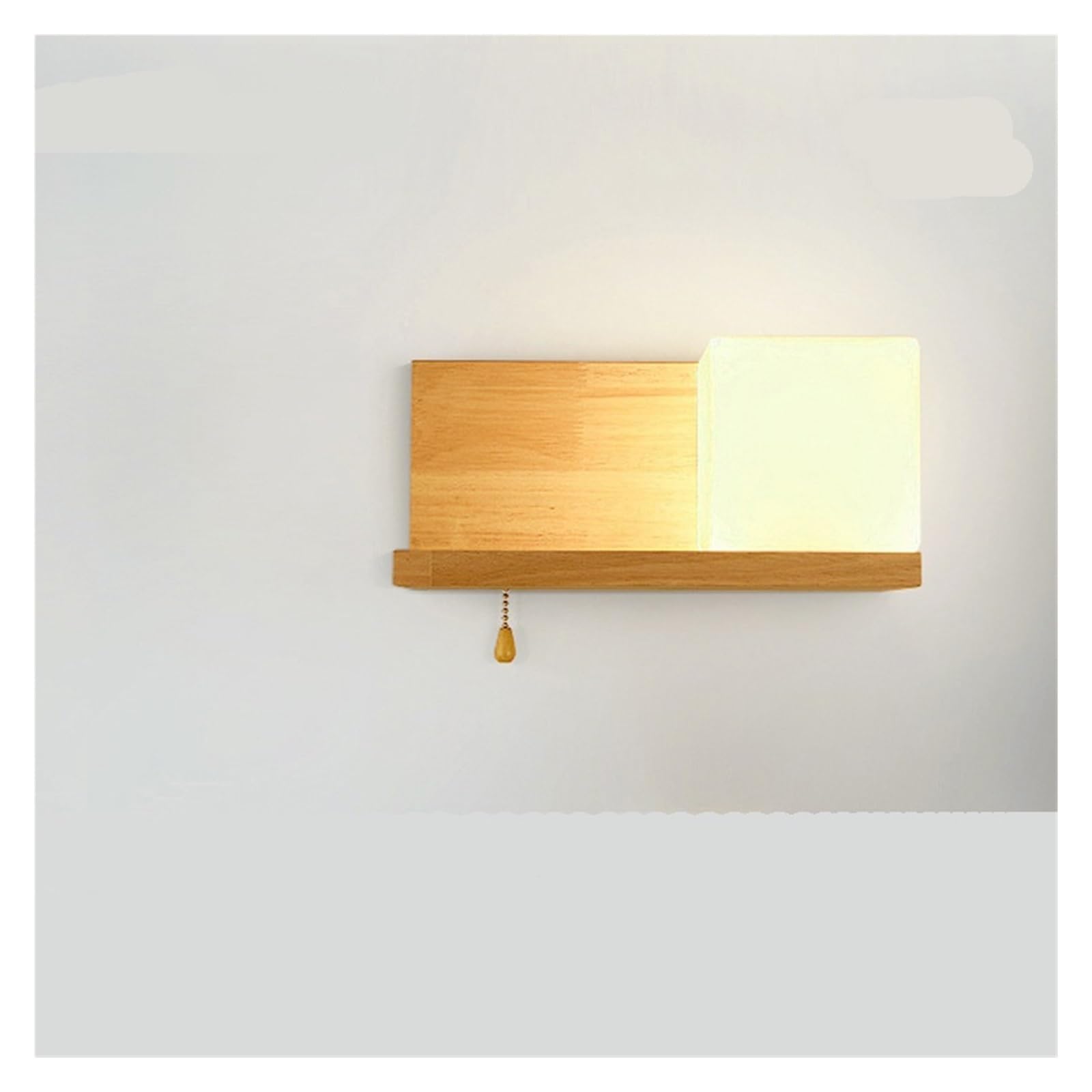 Modern LED Wooden Wall Lamp - Acrylic Bedside Lighting for Living Room, Bedroom, Aisle & Balcony - Creative Glass Wall Light in Warm White - Perfect for Ambient Lighting & Home Decor