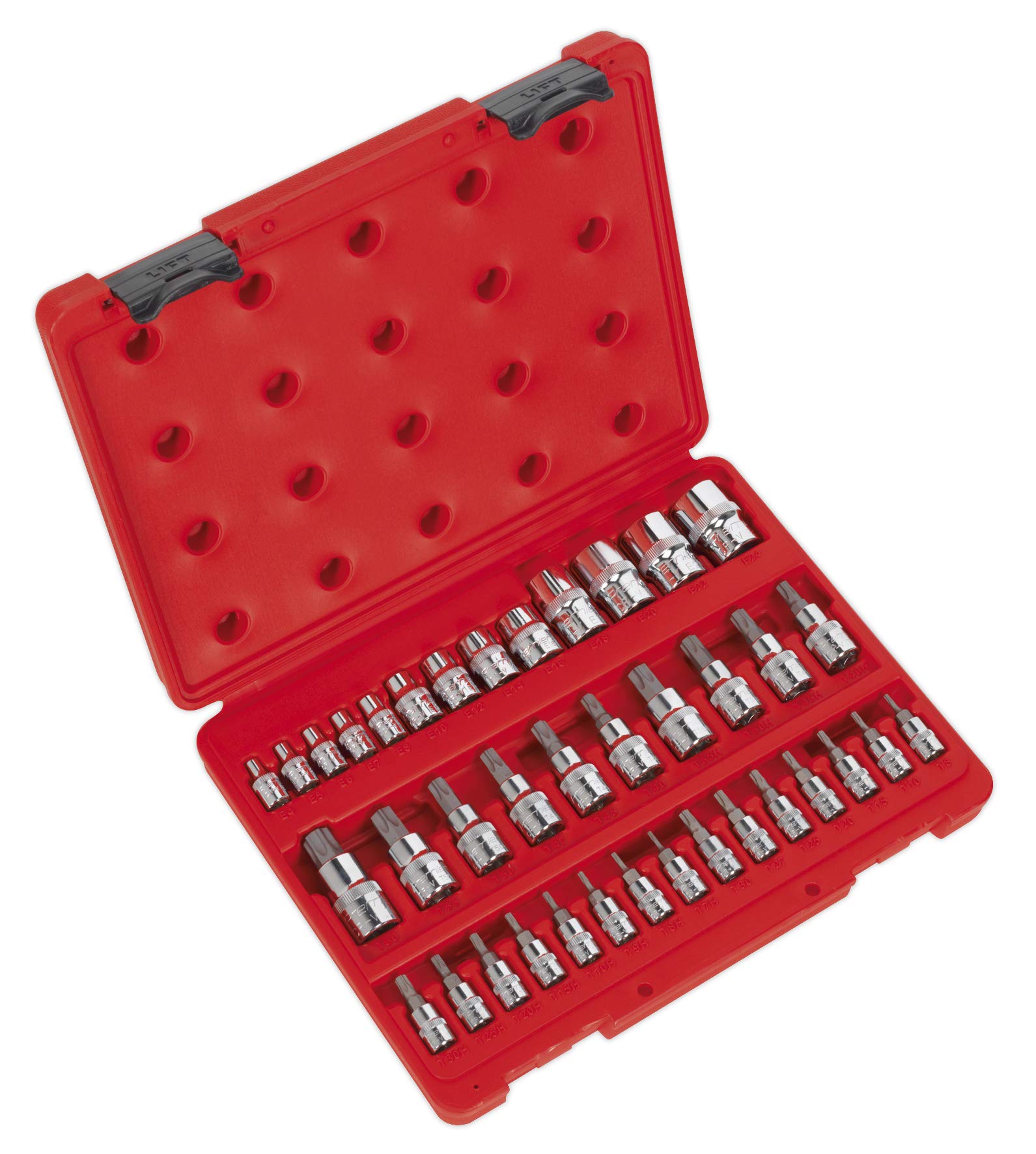 Sealey AK6197 TRX Socket & Security Bit Set - 38-Piece 1/4