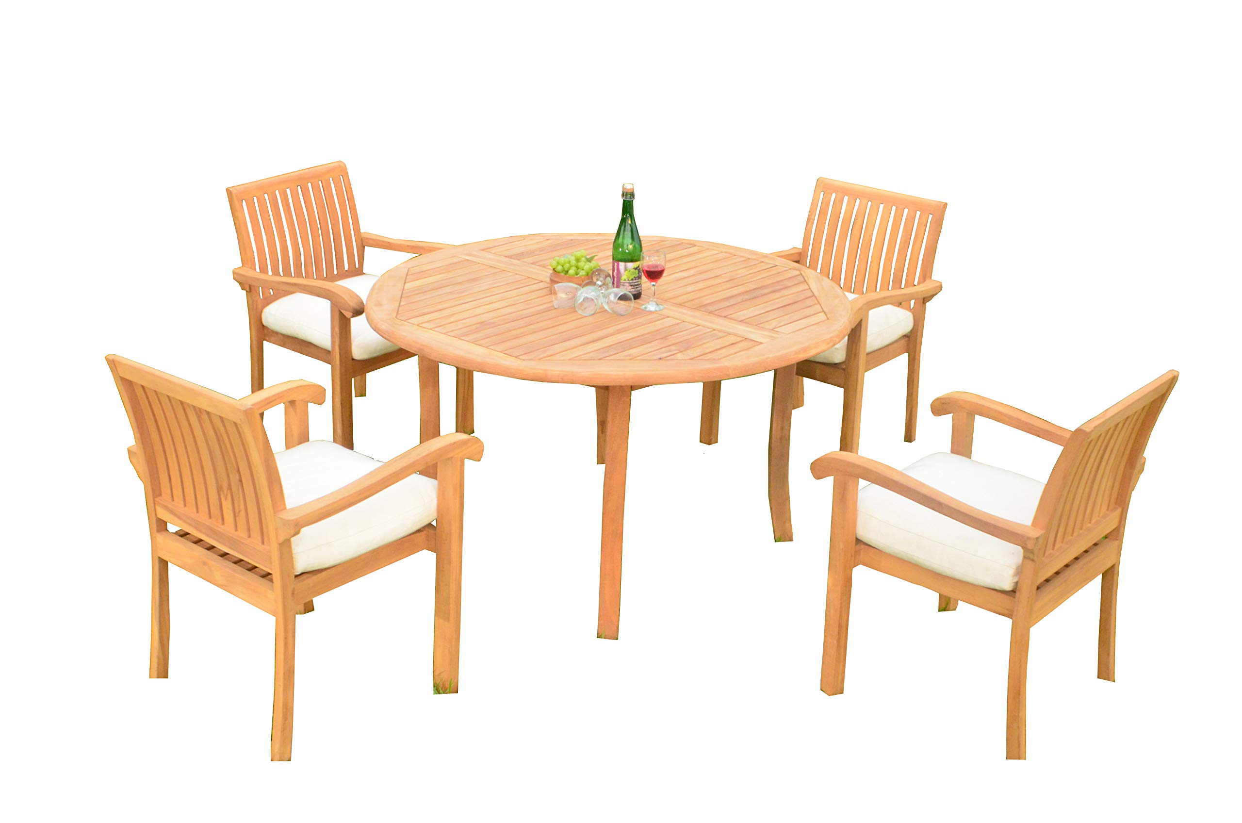 Premium 5-Piece Outdoor Teak Dining Set - 52
