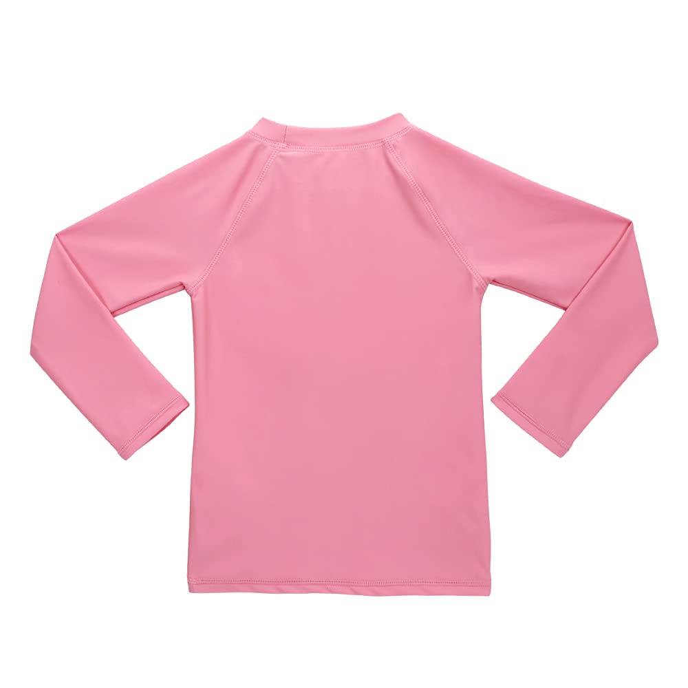 Girls' UPF 50+ Long Sleeve Rashguard Swim Shirt for Kids & Toddlers - Sun Protection for Swimming, Pool, Beach & Outdoor Water Activities