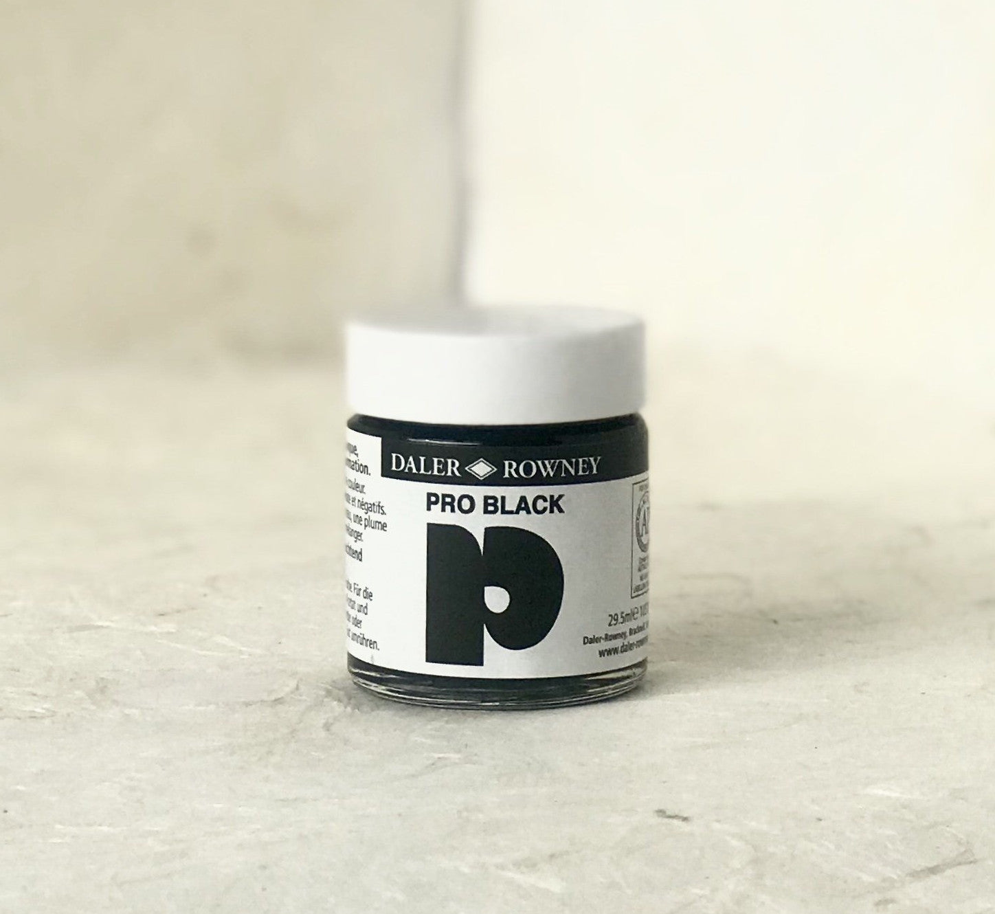 Daler Rowney Pro Black 1oz Acrylic Paint - Professional Quality for Artists, Canvas Painting & DIY Crafts | Smooth Finish, Vibrant Colors, Long-Lasting