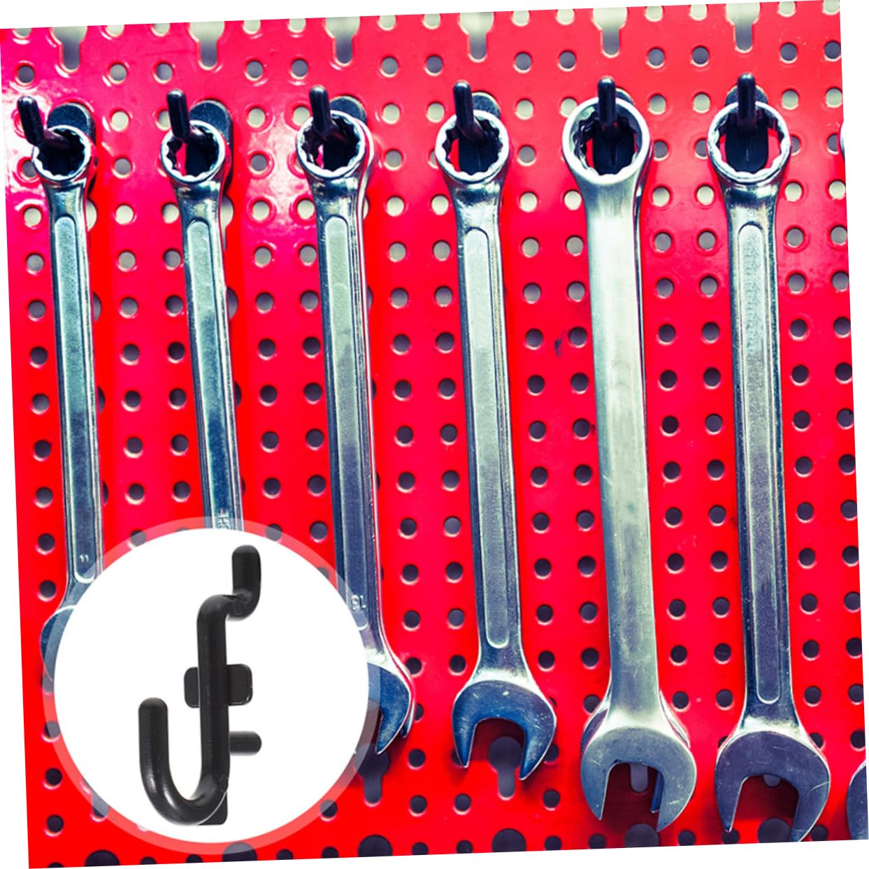 Veemoon 30-Piece Garage Storage Hook Set - Universal Tool Organizer Pegboard Hooks, Durable Plastic Tool Holder for DIY, Home & Workshop Organization (Perfect for Wall-Mounted Tool Storage & Garage Shelving Systems)