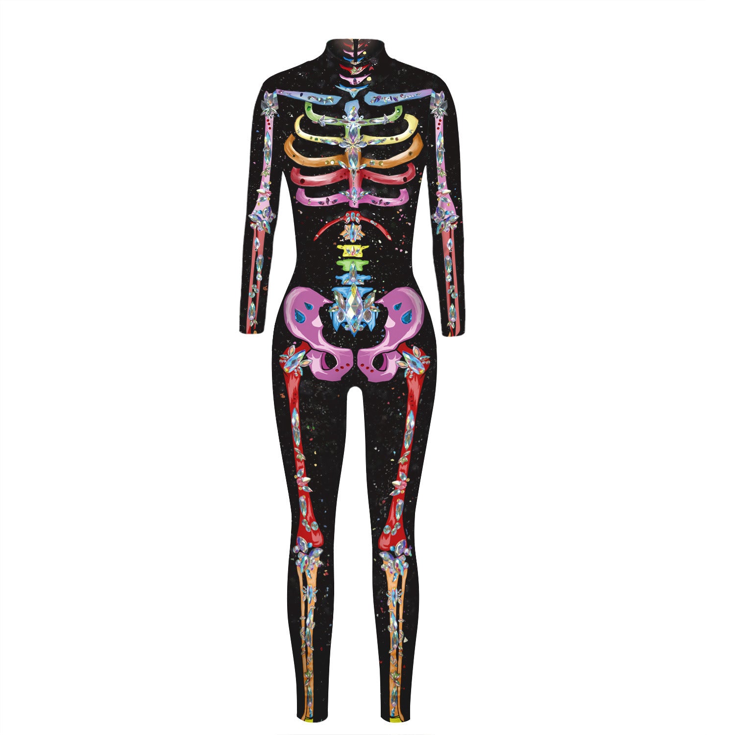 Spooky Halloween Skull Jumpsuit for Adults - Scary Costume for Halloween Parties & Cosplay Events