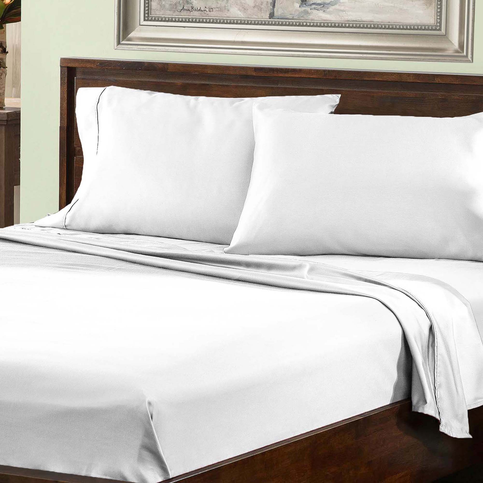 800 Thread Count Cotton Blend Deep Pocket Sheet Set - Ultra Soft & Breathable Bed Sheets for Queen & King Size Beds - Perfect for Luxury Hotels & Home Bedroom Decor