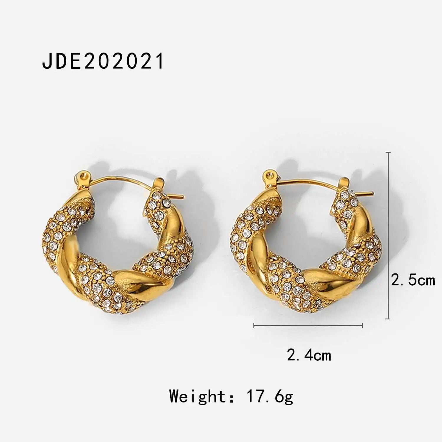 18K Gold Plated Irregular Blade Hoop Earrings for Women | Trendy Geometric Dangle Earrings | Perfect for Parties, Weddings & Everyday Wear | JDE021
