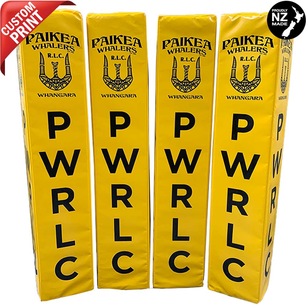 Custom Printed Rugby Goal Post Protector Pads - Durable Safety Padding for Rugby Posts - Perfect for Training, Matches & Field Protection