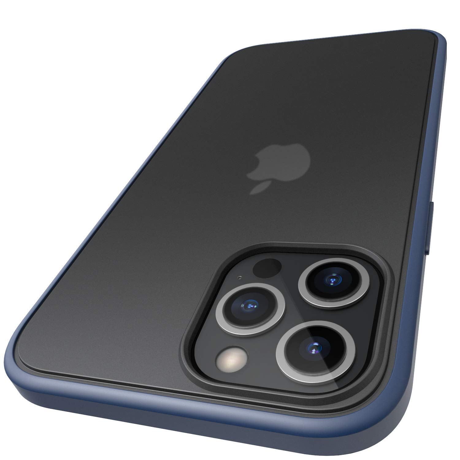 CASEJOLY iPhone 12 Pro Max Case 6.7 Inch - Military Grade Drop Protection, Translucent Matte Hard PC Back with TPU Bumper | Shockproof Slim Protective Cover for iPhone 12 Pro Max (Blue) | Perfect for Outdoor Activities, Travel & Daily Use