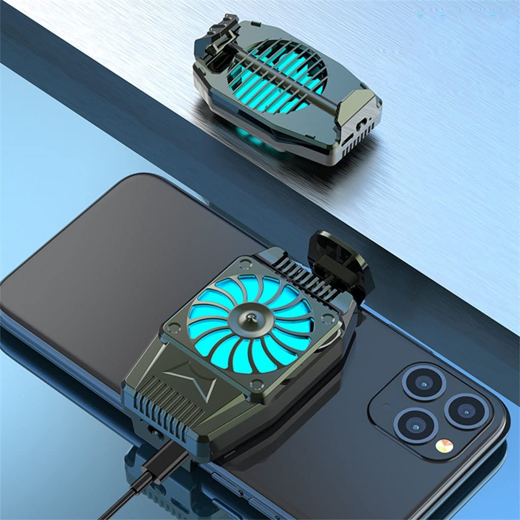 Universal Mini Phone Cooling Fan - Turbo Hurricane Cooler for Mobile Gaming & Heat Sink Radiator | Portable Cell Phone Cooler for iPhone, Android | Perfect for Gaming, Streaming & Hot Weather Use (One Size)