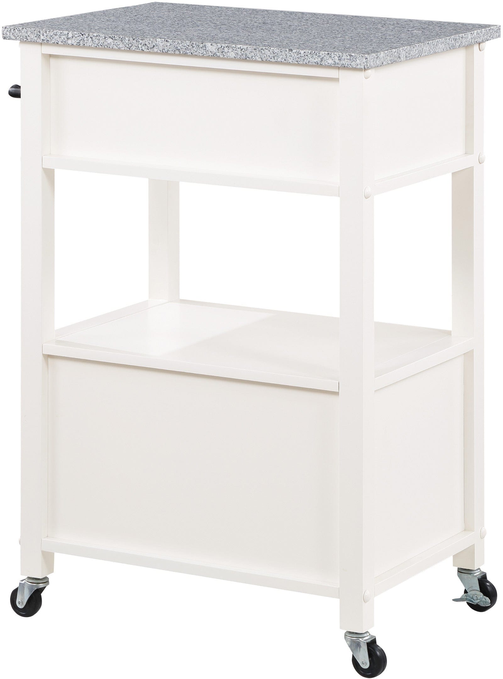 Office Star Fairfax Kitchen Cart with Wheels - Mobile Kitchen Island for Small Spaces, Food Prep & Storage - Ideal for Apartments, Dorms & Compact Kitchens