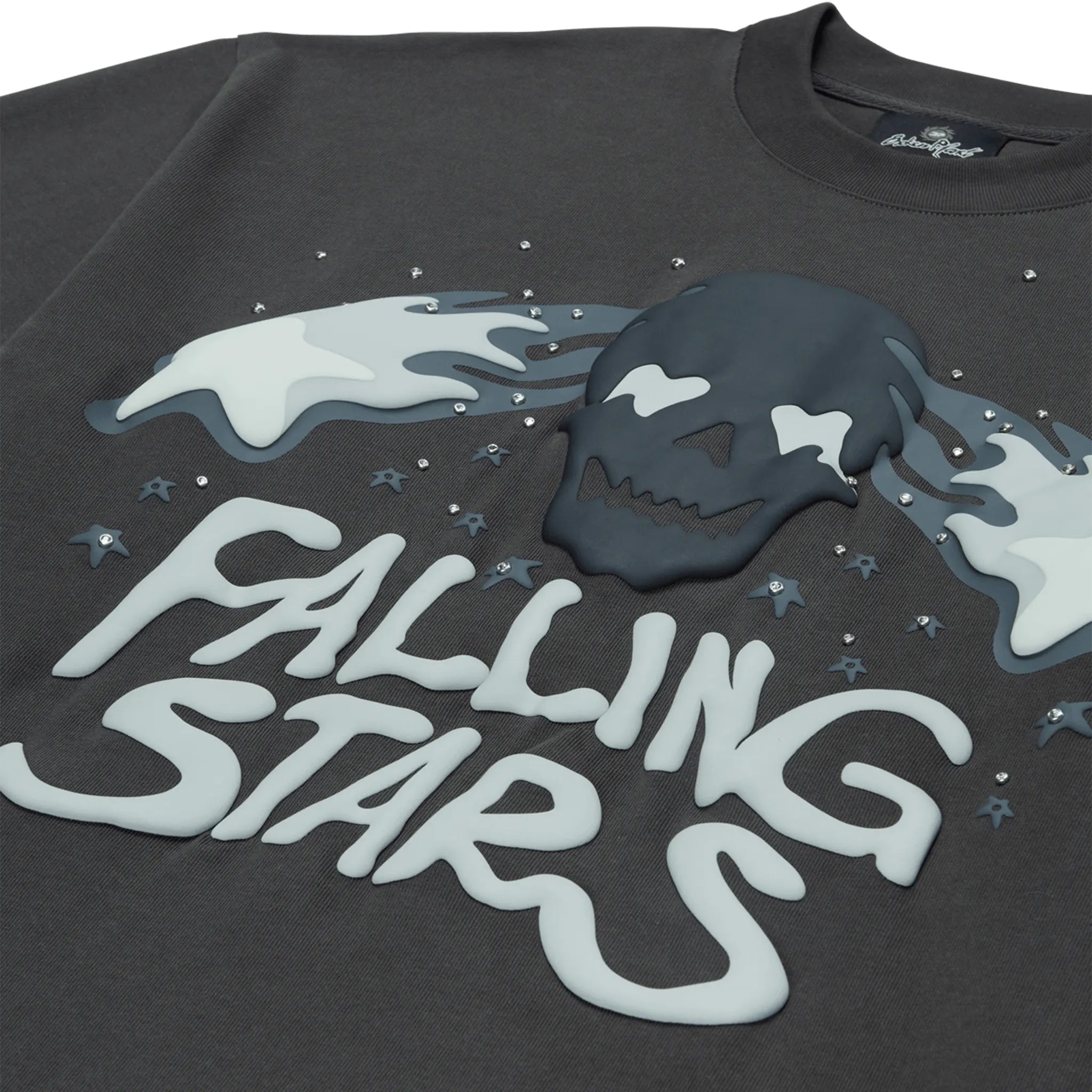 Broken Planet Falling Stars Soot Black T-Shirt | Trendy Graphic Tee for Men & Women | Perfect for Streetwear, Casual Outfits & Music Festivals