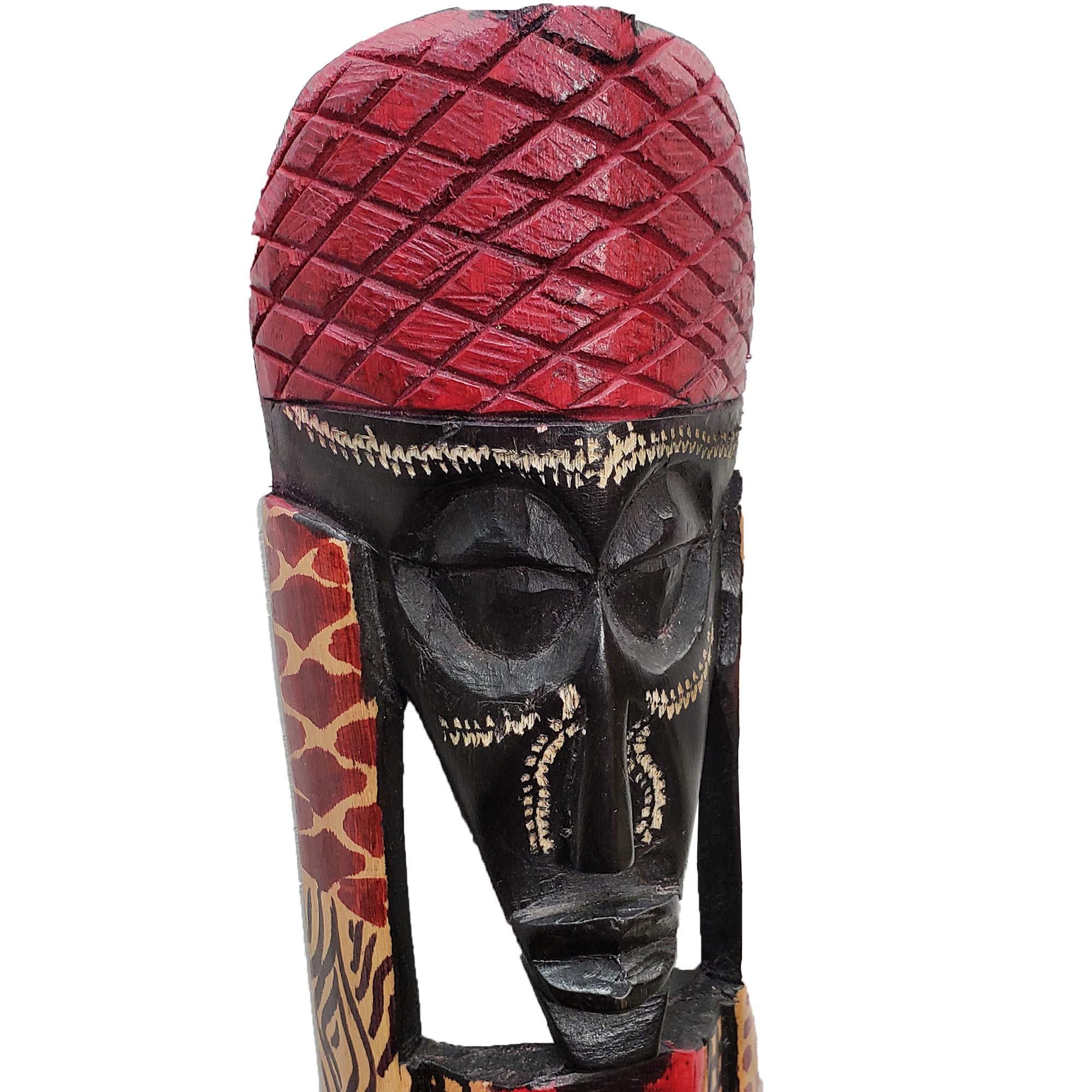 Hand Carved African Tribal Masks Wall Art - Safari Decor with Wild Animal & Tribal Faces for Home & Office Display - Perfect for Living Room, Bedroom, or Cultural Decor