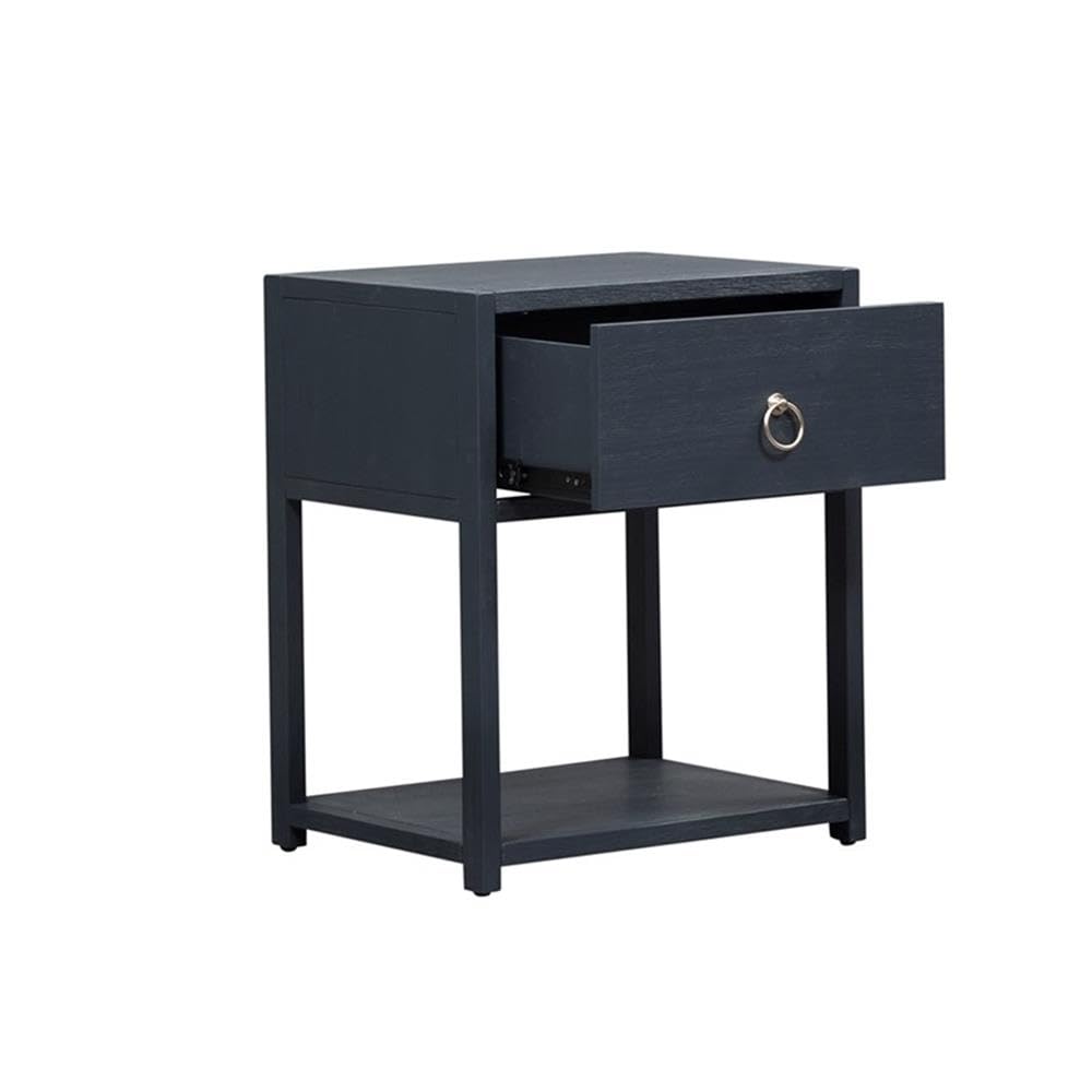 Liberty Furniture Industries Midnight 1 Shelf Accent Table - Modern Side Table for Living Room, Bedroom & Office - Compact End Table with Storage Shelf for Small Spaces