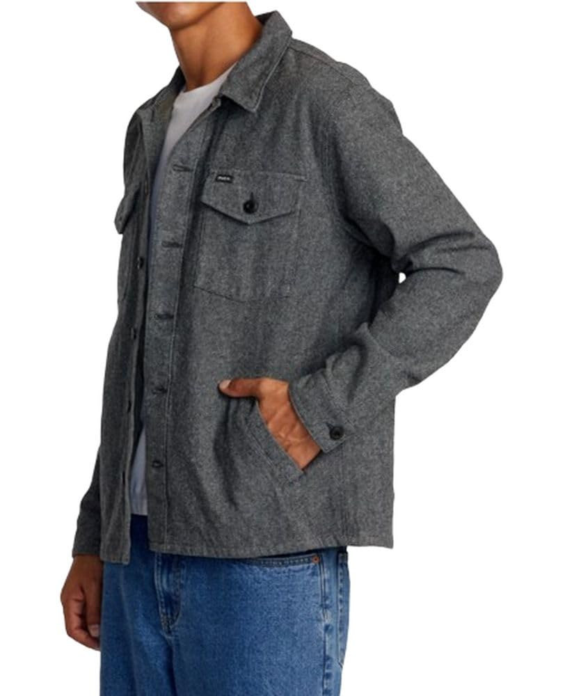 RVCA Men's Shirt Jacket - Lightweight Casual Button-Up Shirt Jacket for Outdoor Activities, Streetwear & Layering