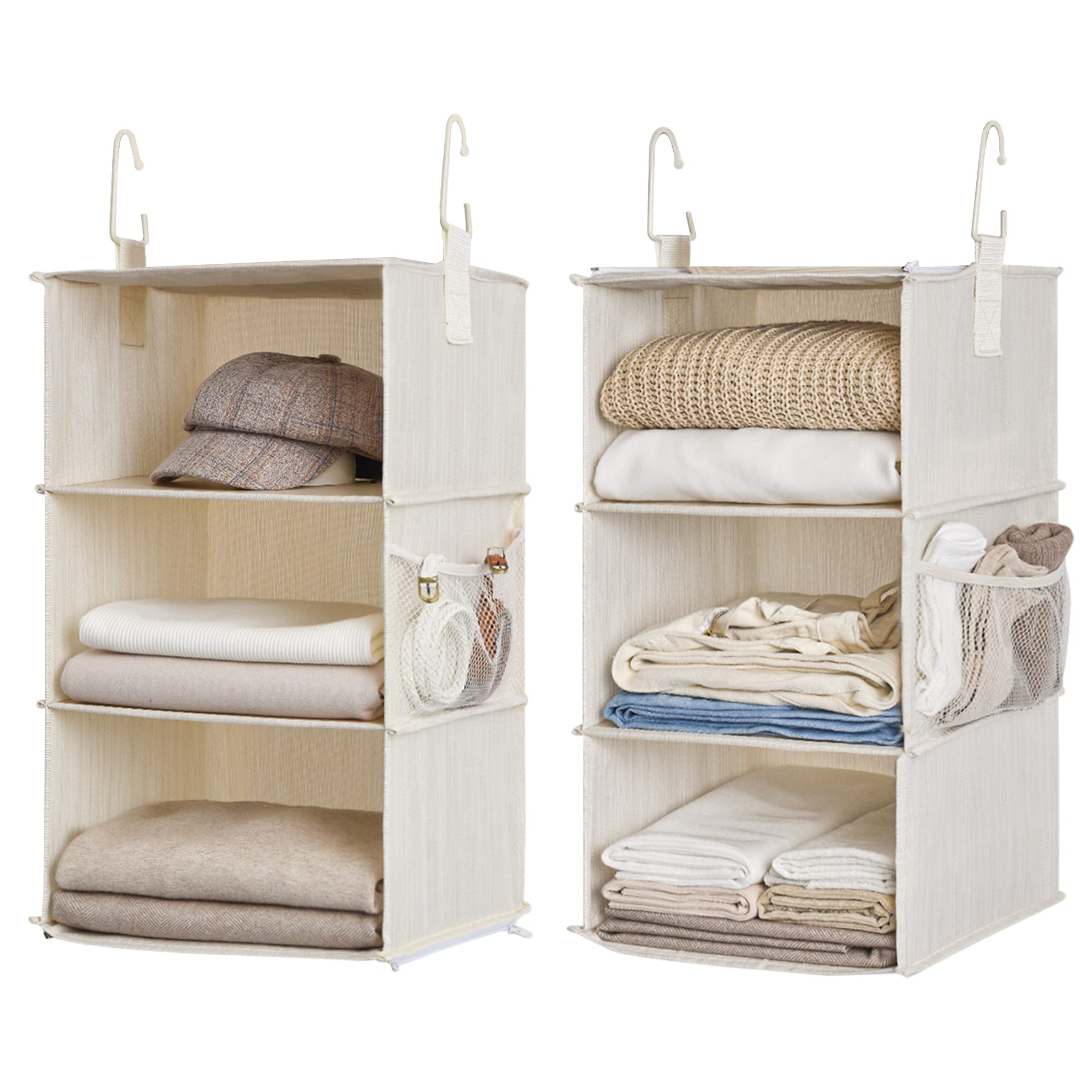 StorageWorks 6-Tier Closet Organizer - 2 Pack Separable Hanging Shelves (12