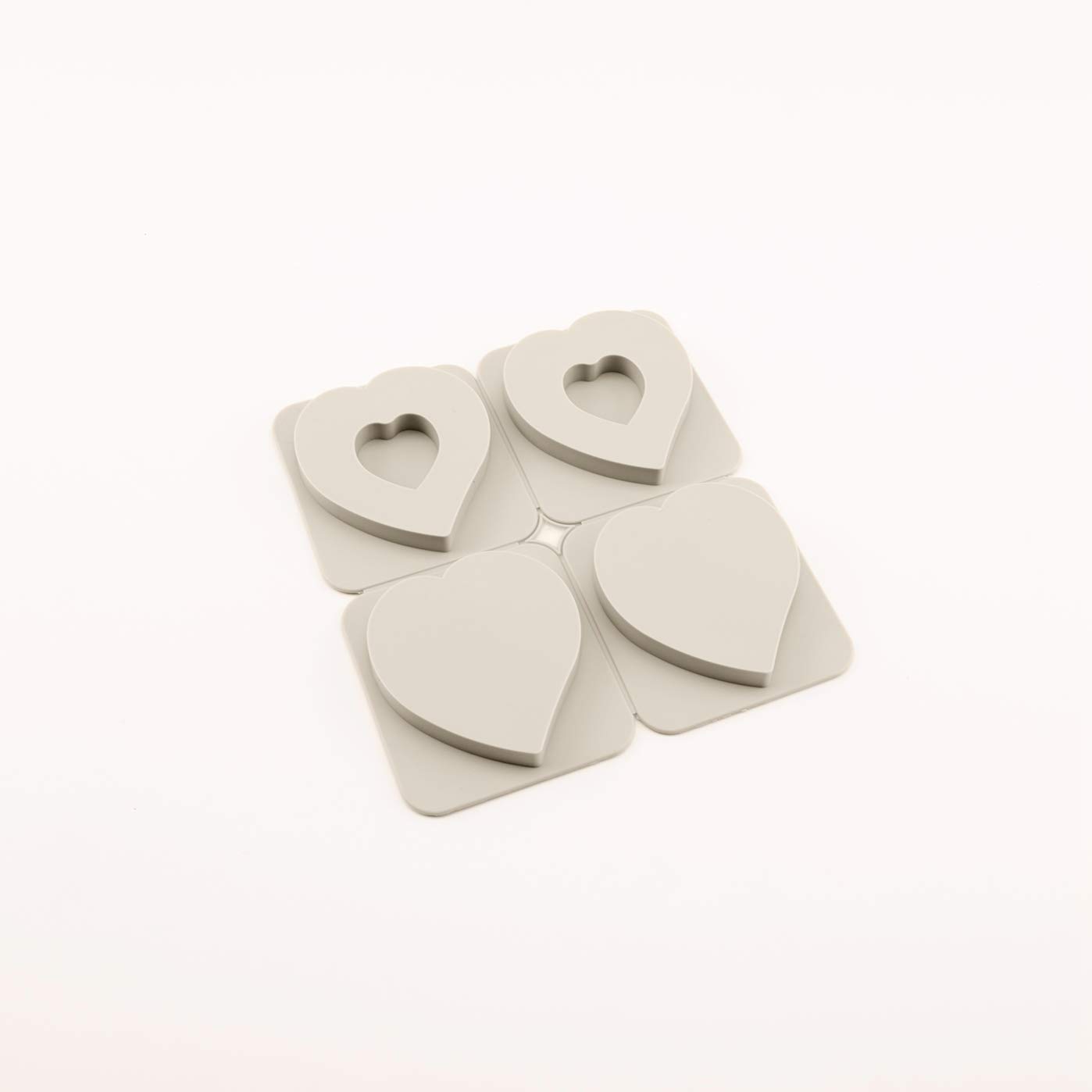 DIY Silicone Soap Molds Kit - 4-Cavity Detachable Heart & Ring Soap Molds for Handmade Soap, Lotion Bars & DIY Crafts | Homemade Soap Making Supplies | Perfect for Gifts, Bath Decor & Home Spa Use