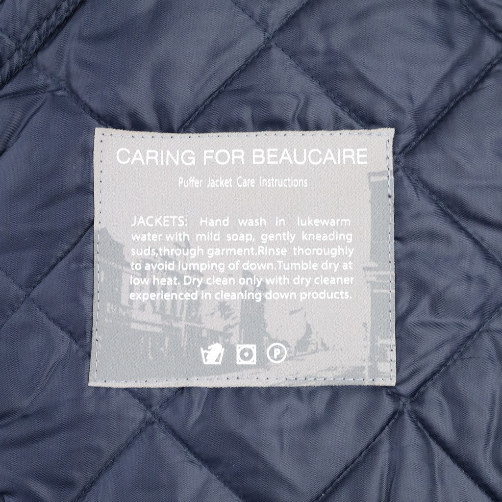 BEAUCAIRE Windsor Quilted Jacket for Women - Navy Blue Classic Puffer Coat with Stylish Diamond Stitch Design | Perfect for Fall, Winter & Outdoor Activities