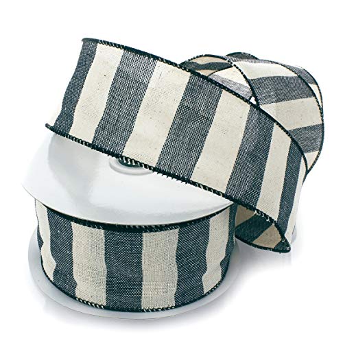 Navy/Off-White Wide Stripes